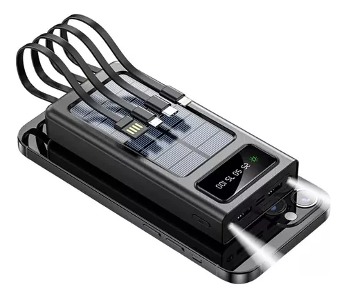 ⚡ Power Bank Solar 10.000 mAh | Cargador Portátil con Panel Solar y Linterna LED
