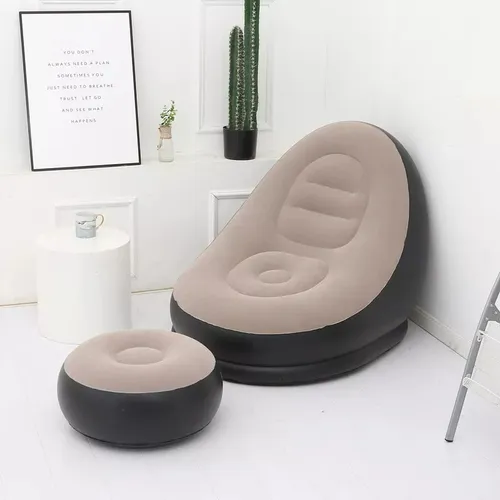 Sillón Inflable Reforzado + Apoya Pies – Ideal para Camping o Hogar
