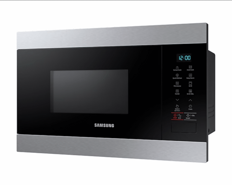 Microondas de Integración 22L 850W/Grill 1100W - Samsung® NEGRO/ALUMINIO