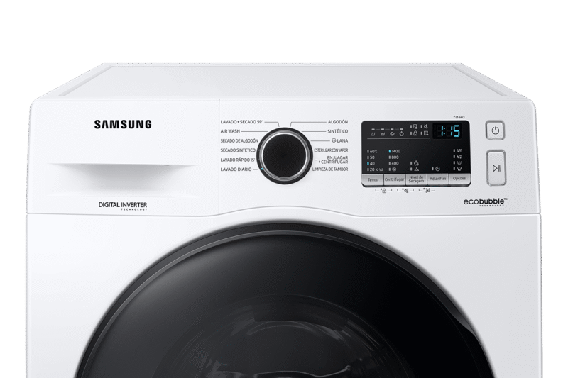 Lavasecarropas 9,5 kg con Ecobubble - Samsung® BLANCO/INOX - Image 7