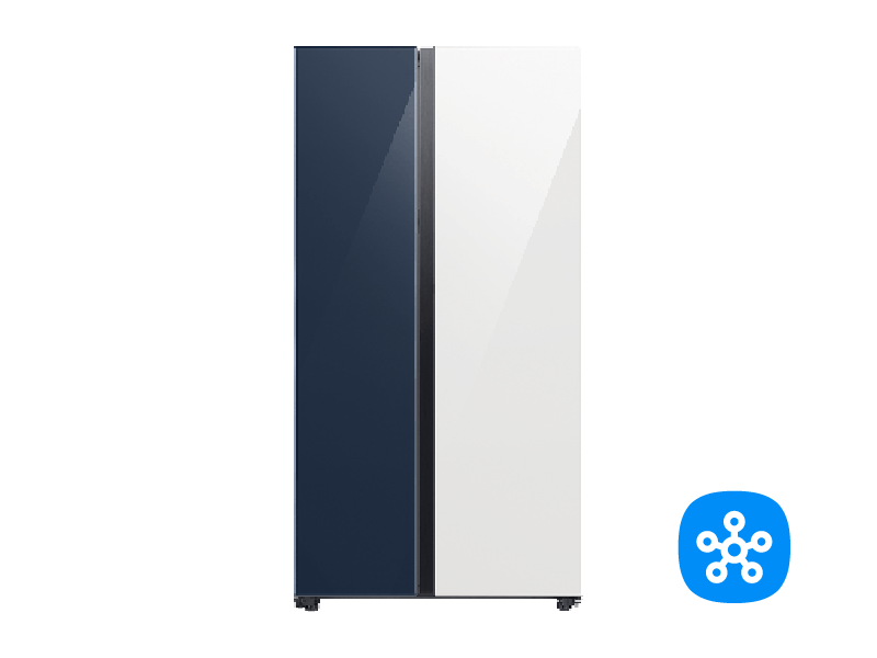 Heladera Bespoke Side By Side 590L con Auto Open Door - Samsung® Clean NAVY/WHITE-NAVY