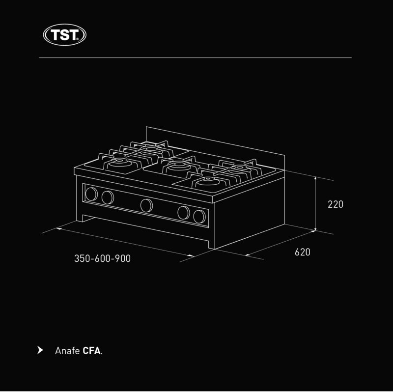 Anafe a Gas CFA 2 HORNALLAS TST® - Image 3