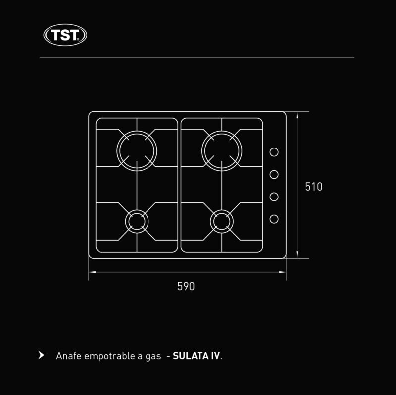 Anafe Empotrable a Gas Sulata 4 HORNALLAS TST® - Image 6